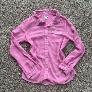 Ruum Mauve-Pink Button-Up Blouse